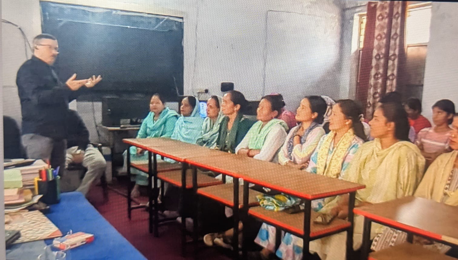 A presentation to a group of women